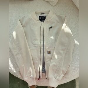 Carhartt Bomber Jacket in Creamy Beige Size Small